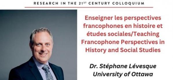 Les perspectives francophones en Louisiane - Présentation de Stéphane Lévesque dans le cadre du Colloque French and Francophone Scholarship and Research in the 21st century. Louisiana Center for Research and Education on Languages and Literacies. University of Louisiana, Lafayette. 25-26 April 2024.&nbsp;
Cliquer pour accéder à la Présentation (embargo jusqu'au 25 avil 2024).&nbsp;
